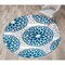 World Rug Gallery Modern Floral Circles Design 6'6'' Round Blue Area Rug 9099BLUE6RND - alternate 1